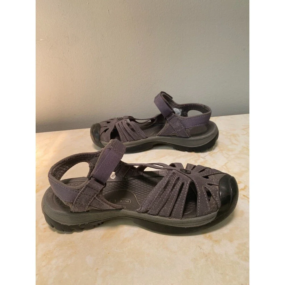 Keen Rose Black/Magnet Sandals Women's Size 8 Hiking Water-Resistant
